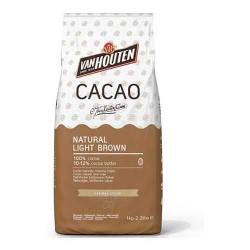 Какао порошок Van Houten 100% natural light brown 1 кг в Магнолия