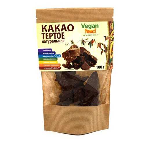 Какао-тертое Vegan Food натуральное 100 г в Магнолия