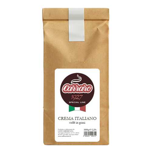 Кофе Carraro crema italiano зерновой 1 кг в Магнолия
