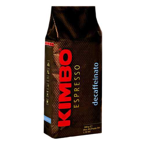 Кофе Kimbo эспрессо натуральный жареный в зернах без кофеина 500 г в Магнолия