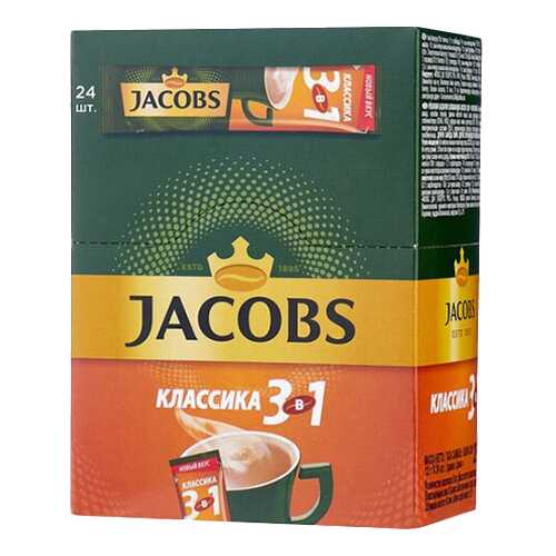 Кофе растворимый Jacobs 3в1 классика 24 стика в Магнолия
