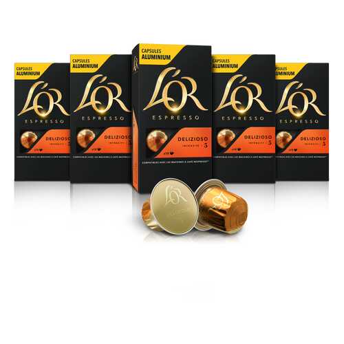 Набор кофе в капсулах L’OR Espresso Delizioso 10 упаковок в Магнолия
