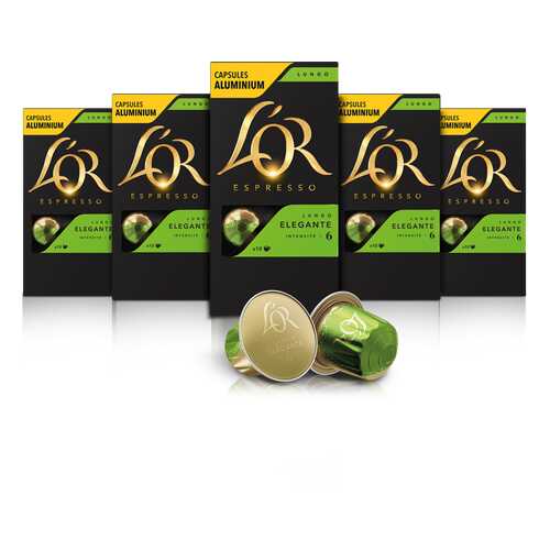 Набор кофе в капсулах L’OR Espresso Lungo Elegante 10 упаковок в Магнолия