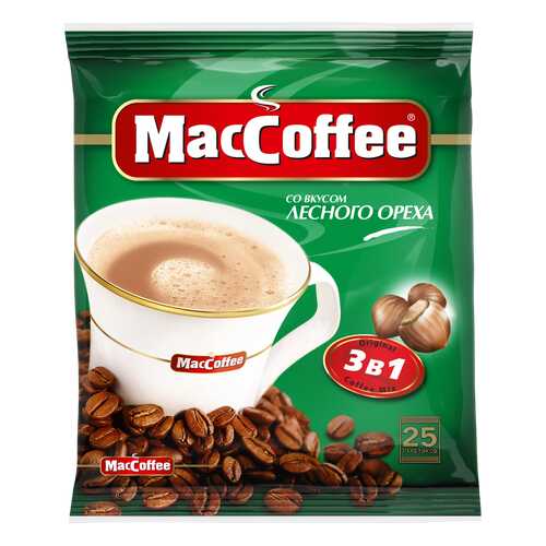 Напиток кофейный растворимый 3в1 MacCoffee Лесной Орех, м/уп 18г*25*20 (У) блок в Магнолия