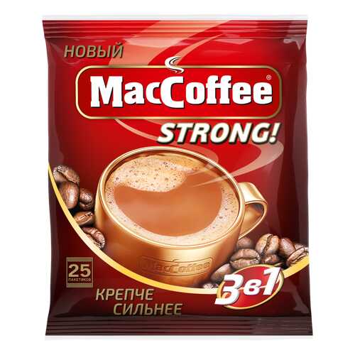 Напиток кофейный растворимый т.з. MacCoffee (3 в 1) Strong, м/уп 16г*25*20 блок в Магнолия