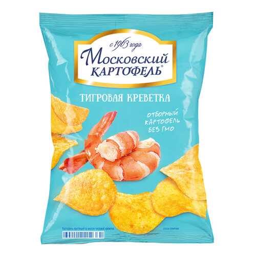 Чипсы картофельные Московский картофель тигровая креветка 150 г в Магнолия