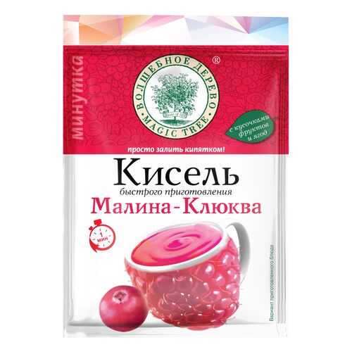 Кисель быстр приготовления Волшебное дерево малина-клюква минутка 30 г в Магнолия