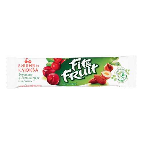 Батончик фруктово-ореховый Fit&Fruit вишня и клюква 30 г в Магнолия