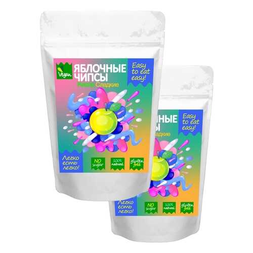 Чипсы фруктовые Easy to eat easy натуральные кисло-сладкие яблочные 2 шт 60 г в Магнолия