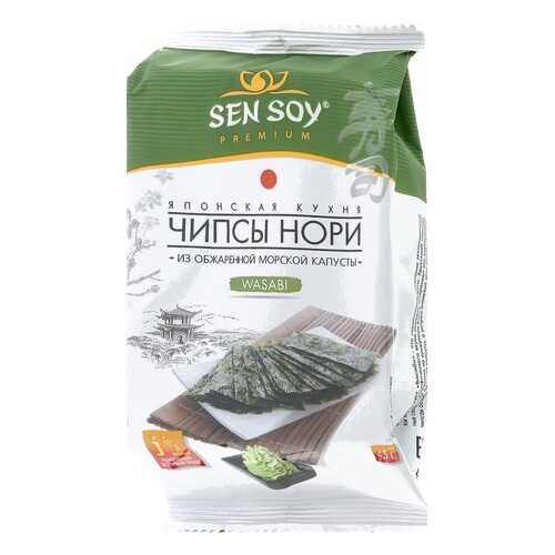Чипсы нори wasabi Sen Soy из морской капусты 4.5 г в Магнолия