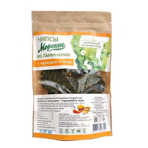 Чипсы Здоровцов морские с куркумой и чили 50 г в Магнолия