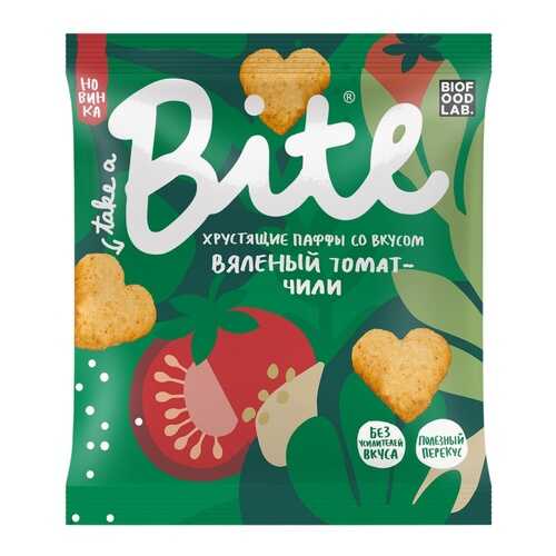 Мультизлаковые фигурки Take a Bite Паффы со вкусом Вяленый томат-чили, 30 гр в Магнолия