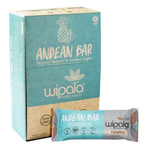 Злаково-фруктовые батончики Wipala Snacks ананас-киноа 16 шт по 35 г в Магнолия