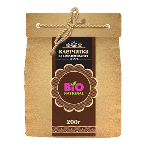 Клетчатка Bio National с семенами чиа в эко-упаковке 200 г в Магнолия
