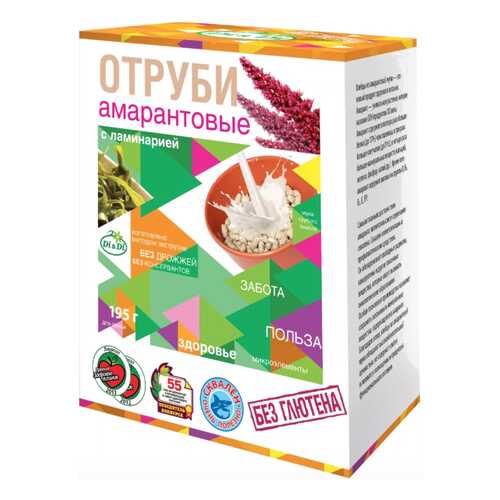 Отруби Di&Di амарантовые безглютеновые с ламинарией 250 г в Магнолия