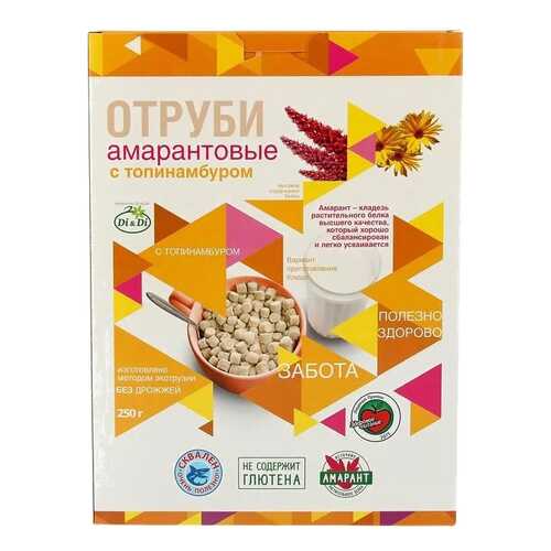 Отруби Di&Di амарантовые безглютеновые с топинамбуром 195 г в Магнолия