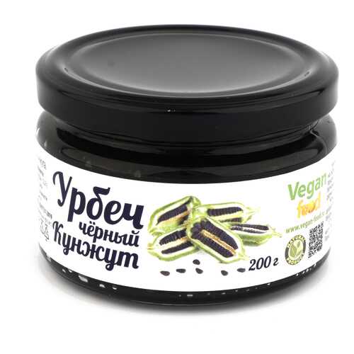 Урбеч Vegan-food из семян черного кунжута 200 г в Магнолия