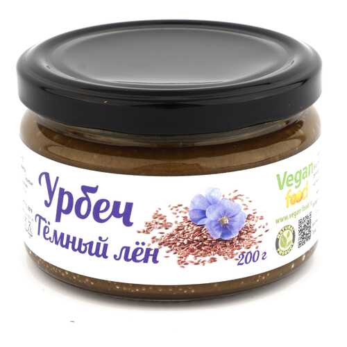 Урбеч Vegan-food из семян темного льна 200 г в Магнолия