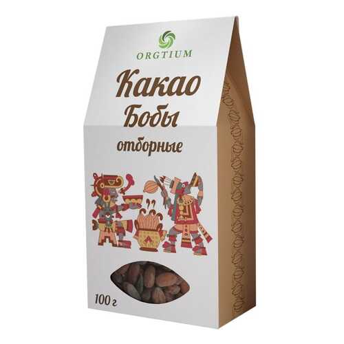 Какао-бобы Оргтиум сорт форастеро отборные 100 г в Магнолия