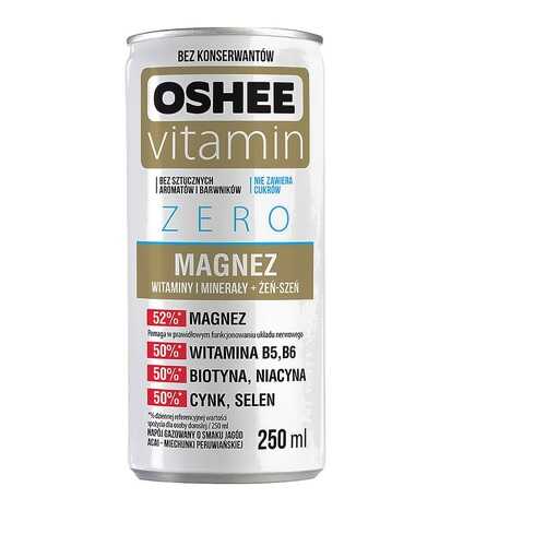 Напиток газированный без сахара Oshee Zero со вкусом ягод акаи 250 мл ж/б Польша в Магнолия