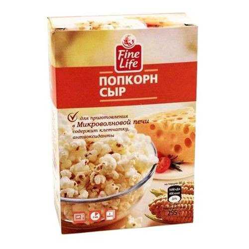 Попкорн Fine Life сыр 85 г 3 штуки в Магнолия