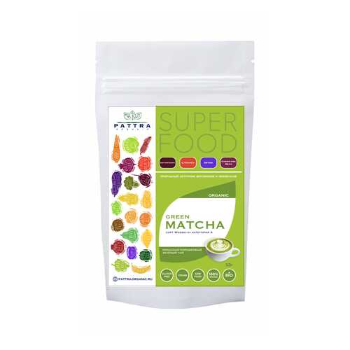 Зеленый матча Pattra Organic японский высокогорный чай сорт wakaki-hi 50 г в Магнолия