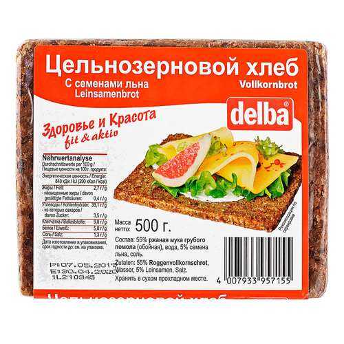 Фитнес-хлеб Delba с семенами льна, 500 гр. в Магнолия
