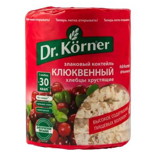 Хлебцы хрустящие Dr.Kоrner злаковый коктейль клюквенный 100 г в Магнолия