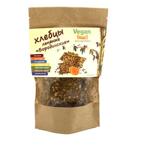 Хлебцы льняные Vegan-food бородинские 100 г в Магнолия