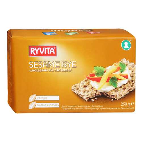 Хлебцы Ryvita Из цельного зерна c кунжутом sesame 12 штук в Магнолия