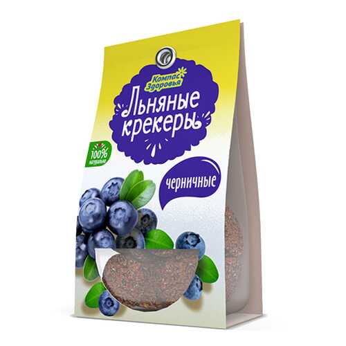 Крекеры льняные с черникой Компас здоровья 50 г в Магнолия