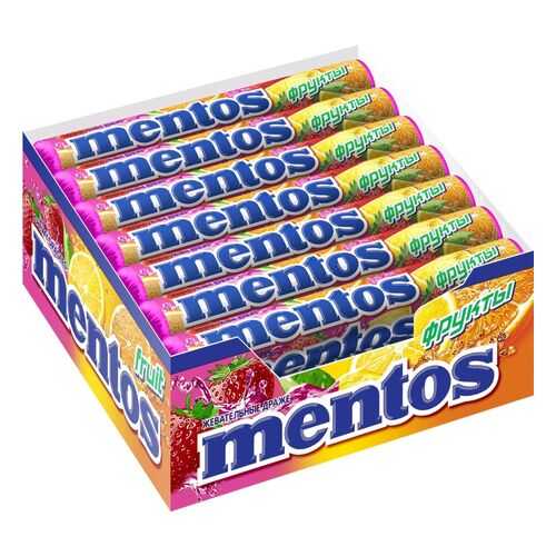 Драже Mentos фрукты жевательное 21*37 г в Магнолия