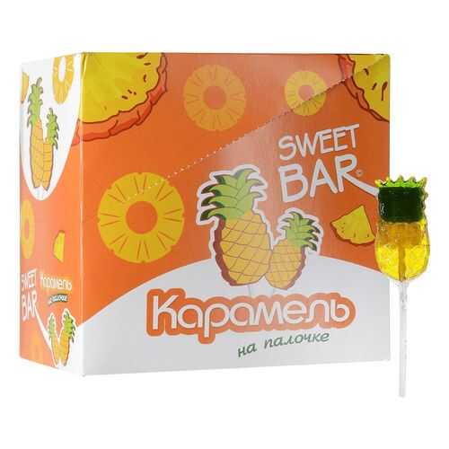 Карамель на палочке Sweet Bar в форме ананаса 15 шт в Магнолия