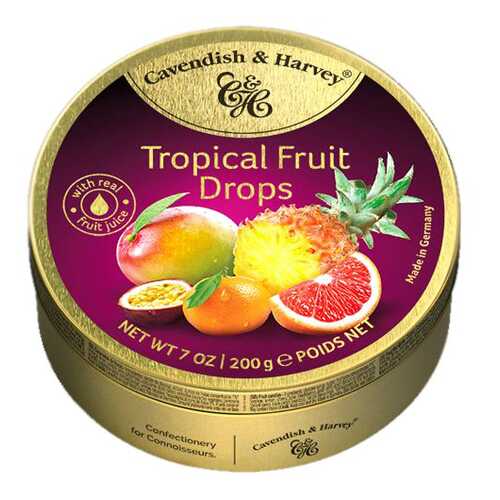 Леденцы Cavendish&Harvey tropical fruit с фруктовым соком 200 г в Магнолия