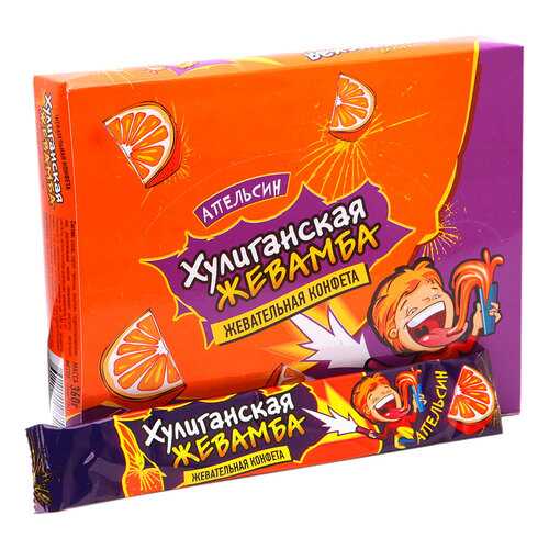 Жевательная конфета Хулиганская жевамба апельсин в Магнолия