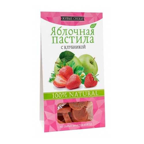 Пастила Живые снеки яблочная с клубникой 35 г в Магнолия