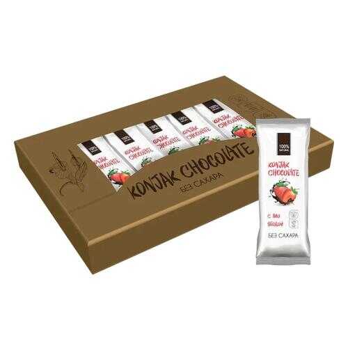 Шоколад без сахара KONJAK CHOCOLATE Клубничный, кор. 10 шт. в Магнолия