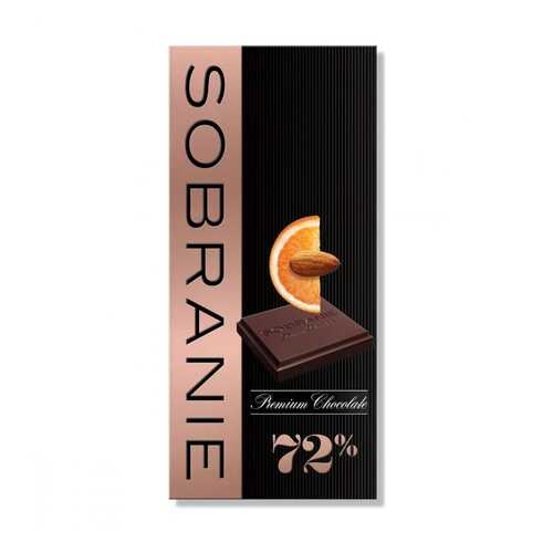 Шоколад Sobranie Горький, с апельсином и орехами, 90 гр в Магнолия
