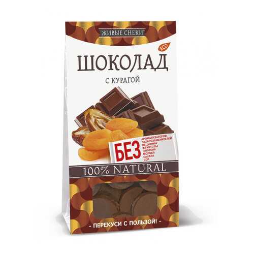 Шоколад Живые снеки с курагой 4*100 г в Магнолия