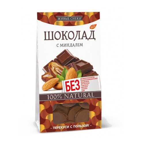 Шоколад Живые снеки с миндалем 100 г в Магнолия