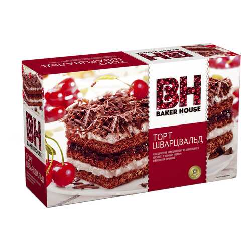 Торт Baker House Шварцвальд бисквитный 350 г в Магнолия