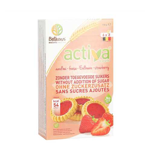 Печенье Activa клубничное без сахара 150 г в Магнолия