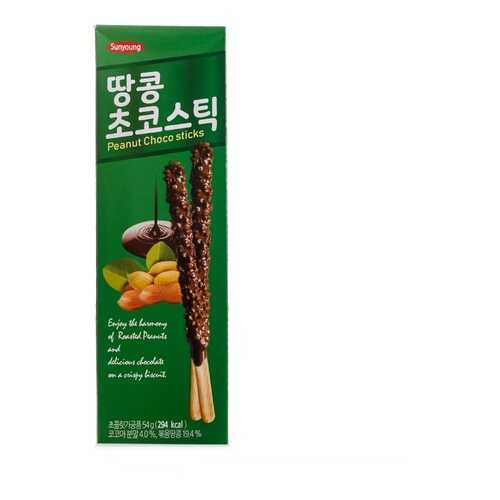 Печенье Sunyoung Палочки шоколадные с арахисом 54 г Южная Корея в Магнолия