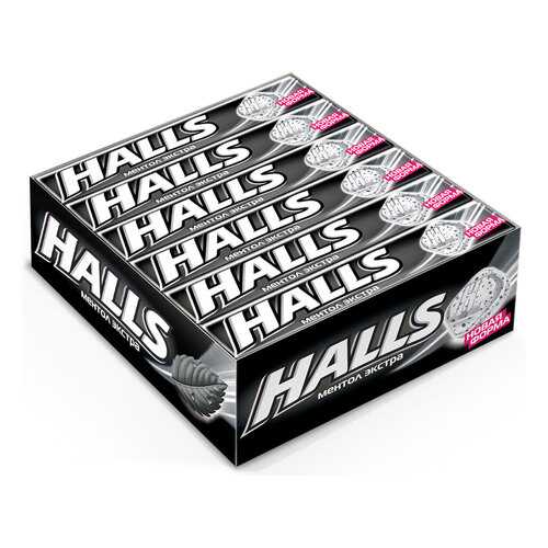 Карамель леденцовая Halls ментол экстра 24.5 г 12 упаковок в Магнолия