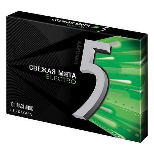 Жевательная резинка Five electro свежая мята 31.2 г в Магнолия