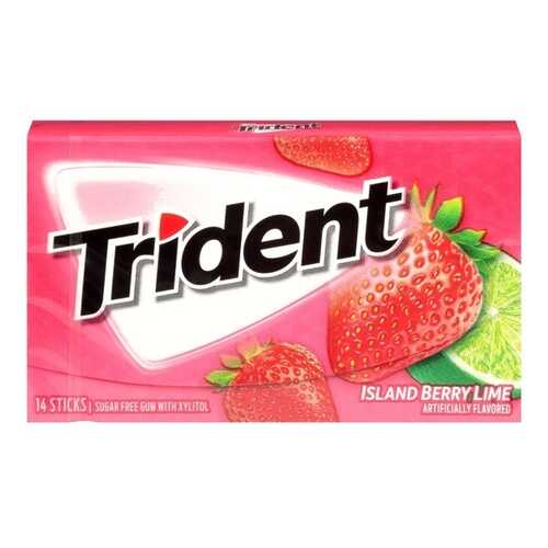 Жевательная резинка TRIDENT Клубника, Лайм 14 пластинок (США) в Магнолия