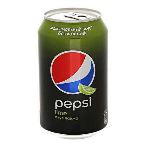Напиток Pepsi Lime газированный ж/б 0.33 л упаковка 12 шт в Магнолия