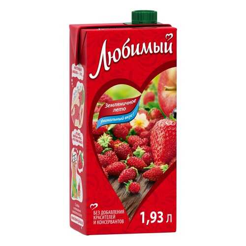 Напиток сокосодержащий Любимый земляничное лето 1.93 л в Магнолия