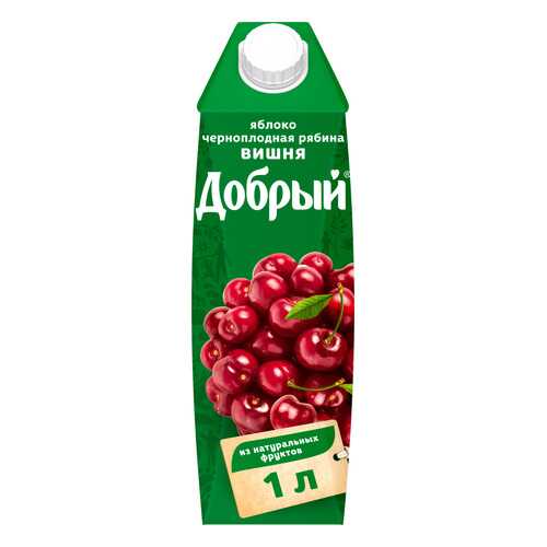 Нектар Добрый яблоко-вишня-черноплодная рябина 1 л в Магнолия