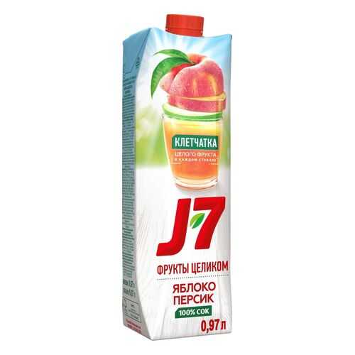 Сок J-7 Яблоко Персик с мякотью 970мл в Магнолия